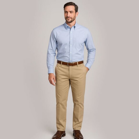 Haggar Men’s Work-To-Weekend Classic Fit Khaki Pants - Size 32 x 30 - NWT - Picture 1 of 6